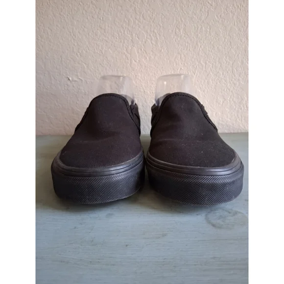 Men's Unisex EUC Vans Slip-On Sneakers Black sz.8 - Picture 3 of 11
